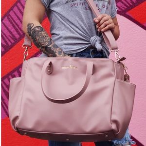 White Helm Laptop Tote Bag Pink Excellent Condition